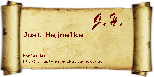 Just Hajnalka névjegykártya